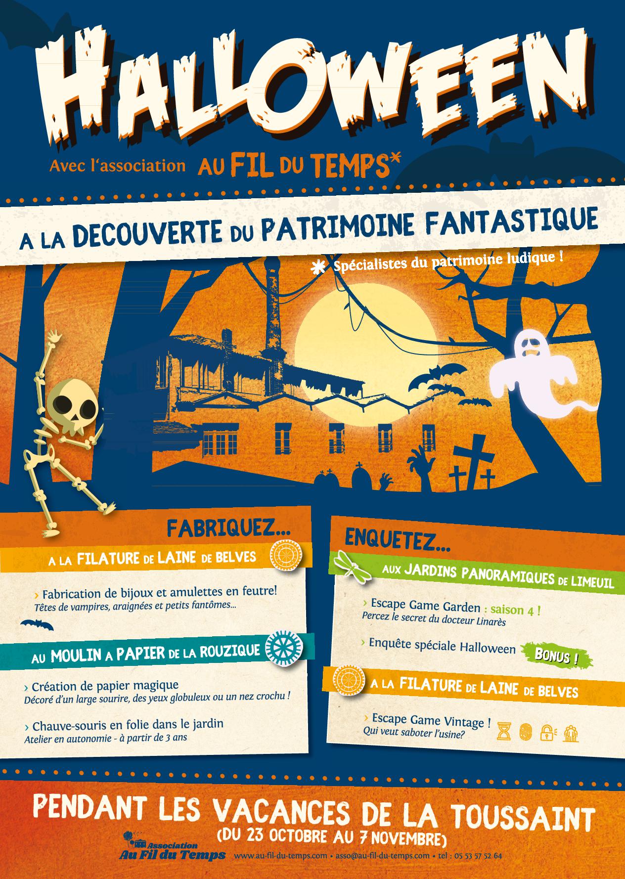 Caravane Terre de jeux 2024 et Halloween aux jardins panoramiques Limeuil